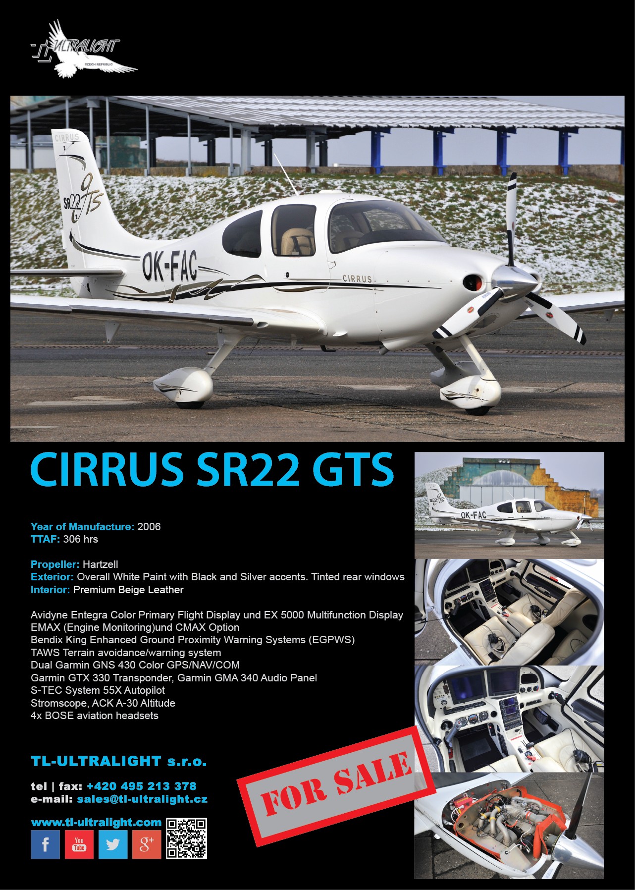 Company Cirrus Sr22 Gts For Sale Tl Ultralight Aircraft