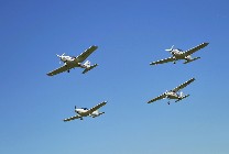Formation flying during Chrudim Airshow.