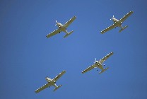 Formation flying during Chrudim Airshow.