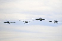 Formation flying during Chrudim Airshow.