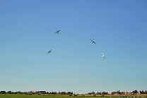 Formation flying during Chrudim Airshow.